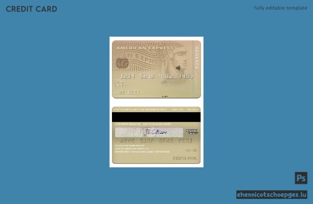 USA Ohio SUTTON Bank Amex Membership Rewards Kreditkarte – Beispielvorschau